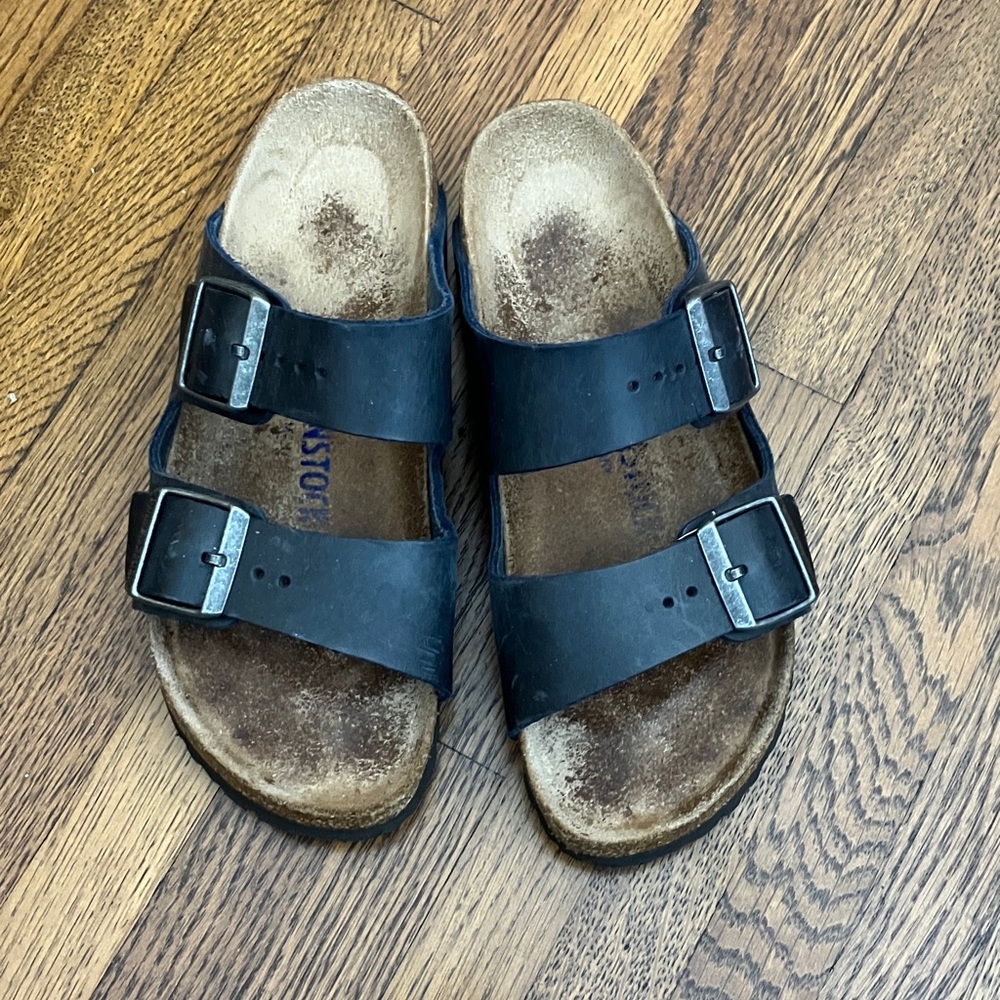 Birkenstock Black Arizona Double Strap Sandals